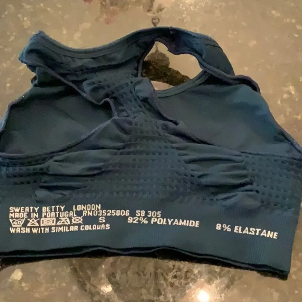 *Sweaty Betty* Teal Sports Bra Sz Small - Picture 5 of 7